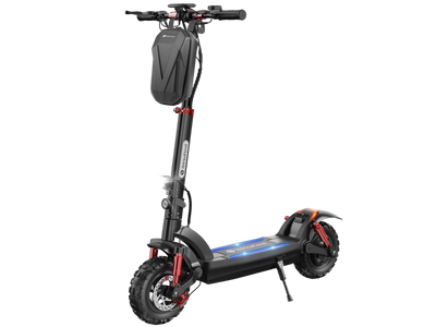 iSinwheel GT2 electric scooter, side profile with the included scooter bag fitted