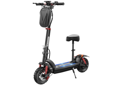 iSinwheel GT2 electric scooter fitted with the optional seat, side profile