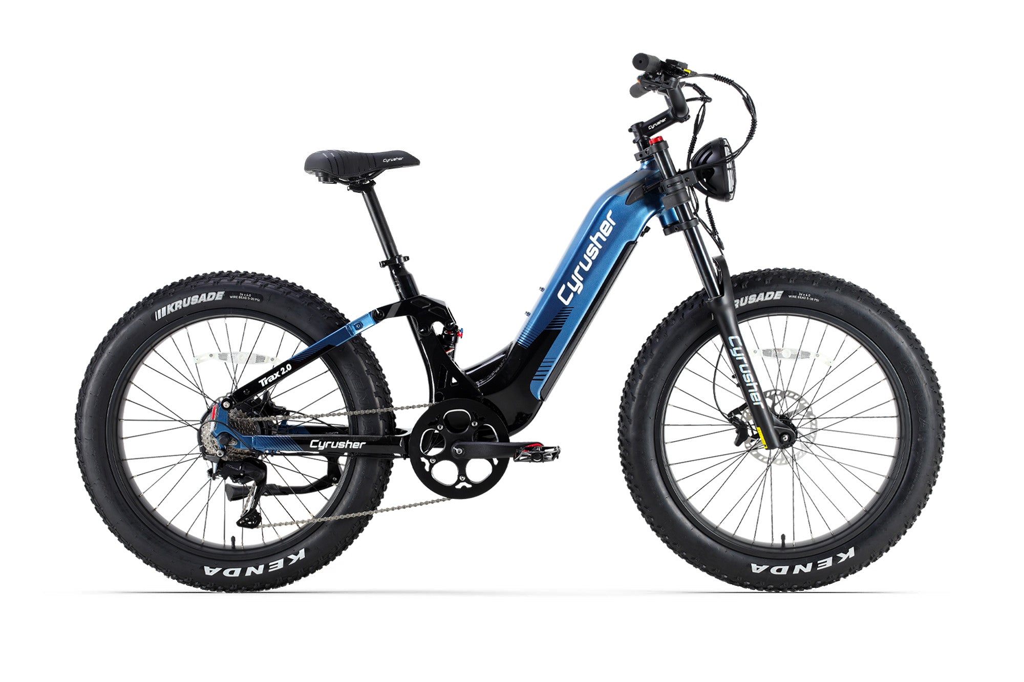 CYRUSHER Trax 2.0 step-thru electric bike — Blue