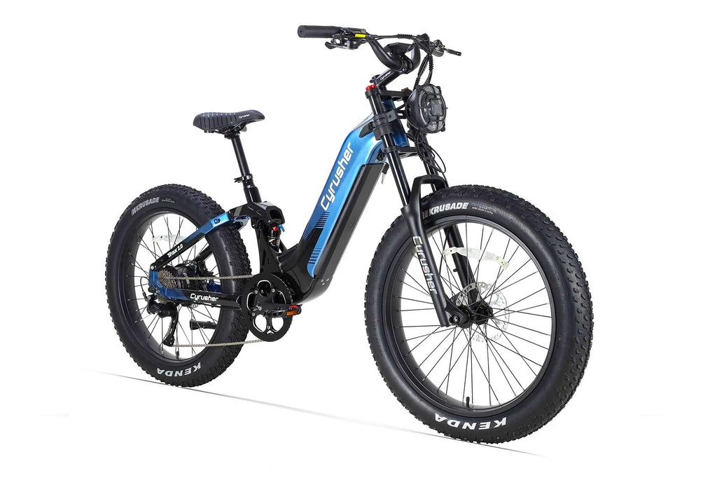 CYRUSHER Trax 2.0 step-thru electric bike — Blue