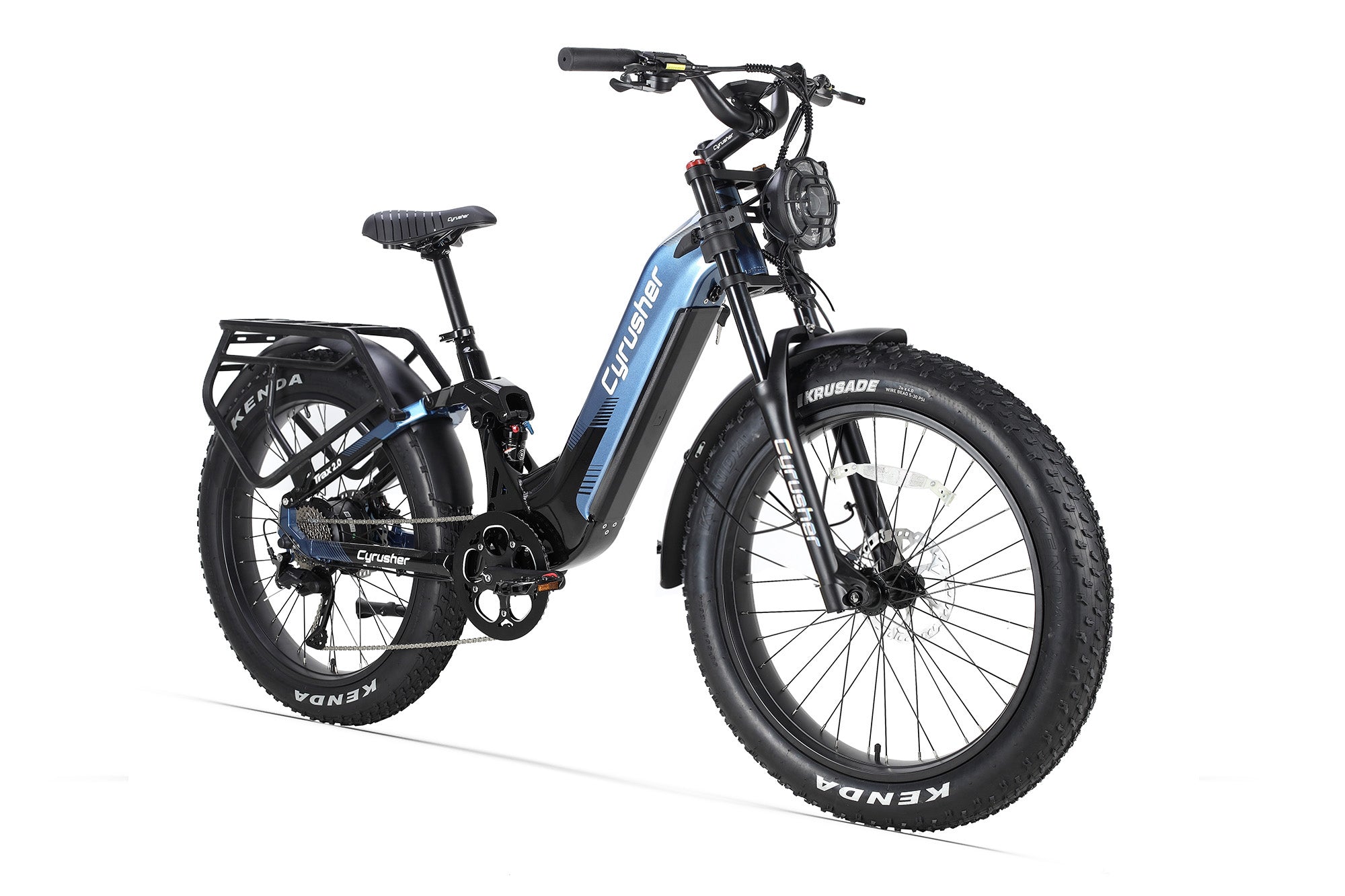 CYRUSHER Trax 2.0 step-thru electric bike — Blue