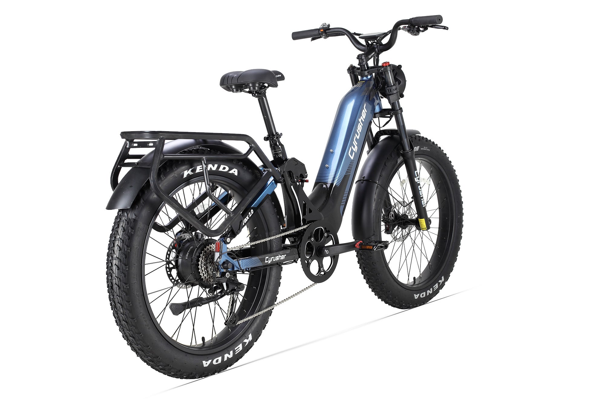 CYRUSHER Trax 2.0 step-thru electric bike — Blue