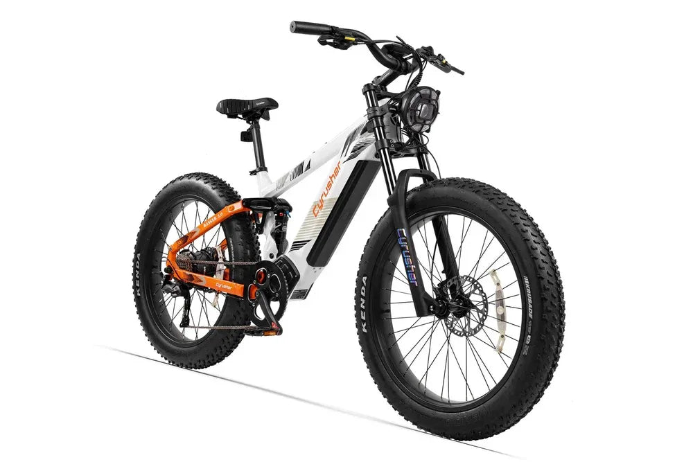 CYRUSHER Ranger 2.0 electric bike in white, alternate view