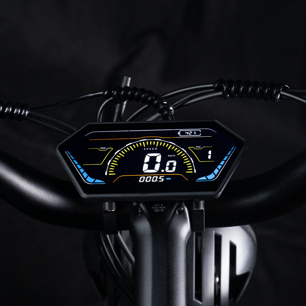 CYRUSHER Trax 2.0 step-thru electric bike — display