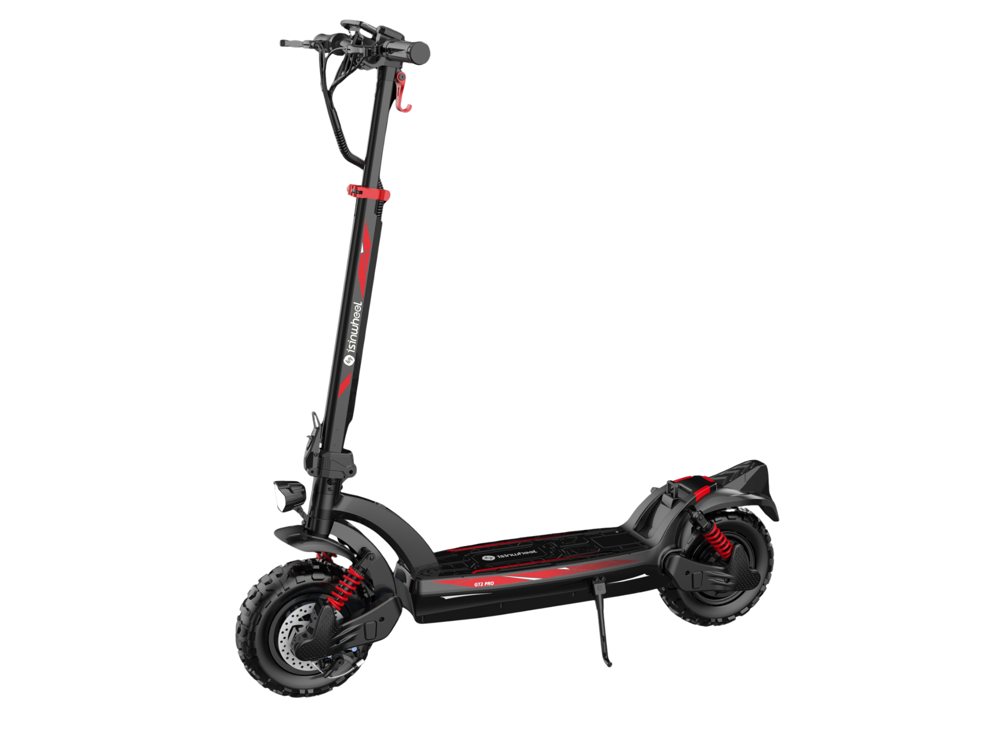 iSinwheel GT2 Pro electric scooter in Red, three-quarter view