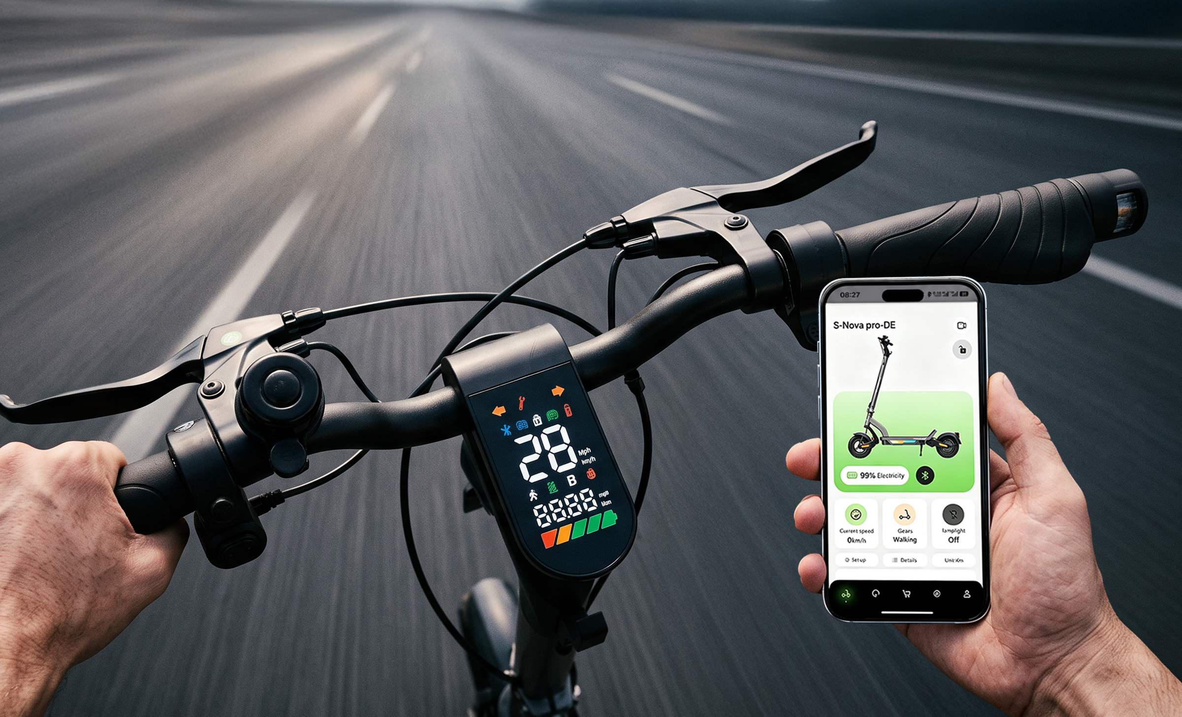 S Nova Pro stem display and isinwheel Club app